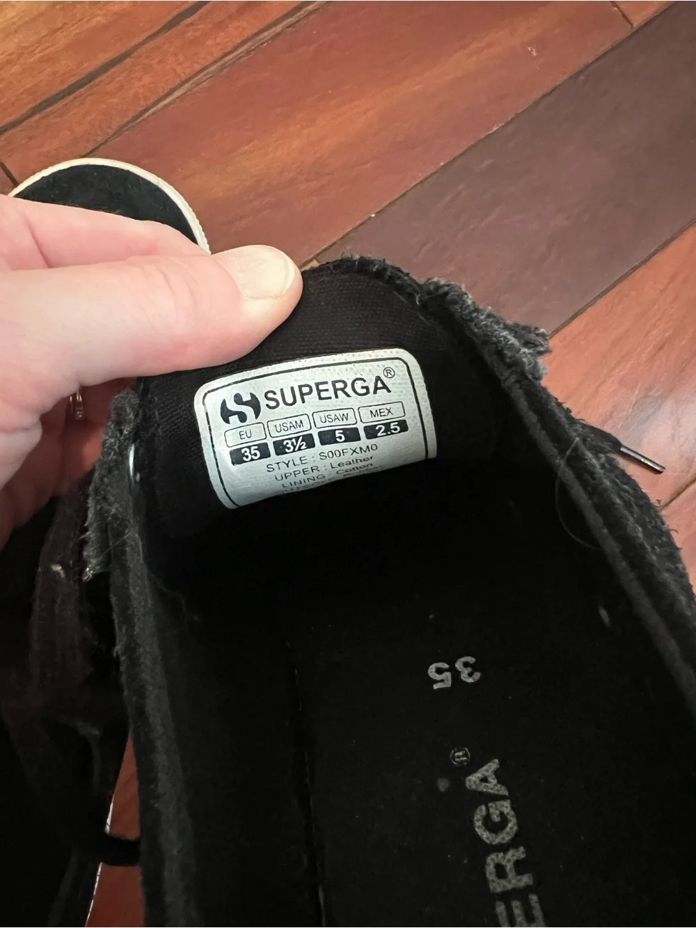 Superga Black Suede Platform Lace-Up Sneakers